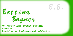 bettina bogner business card